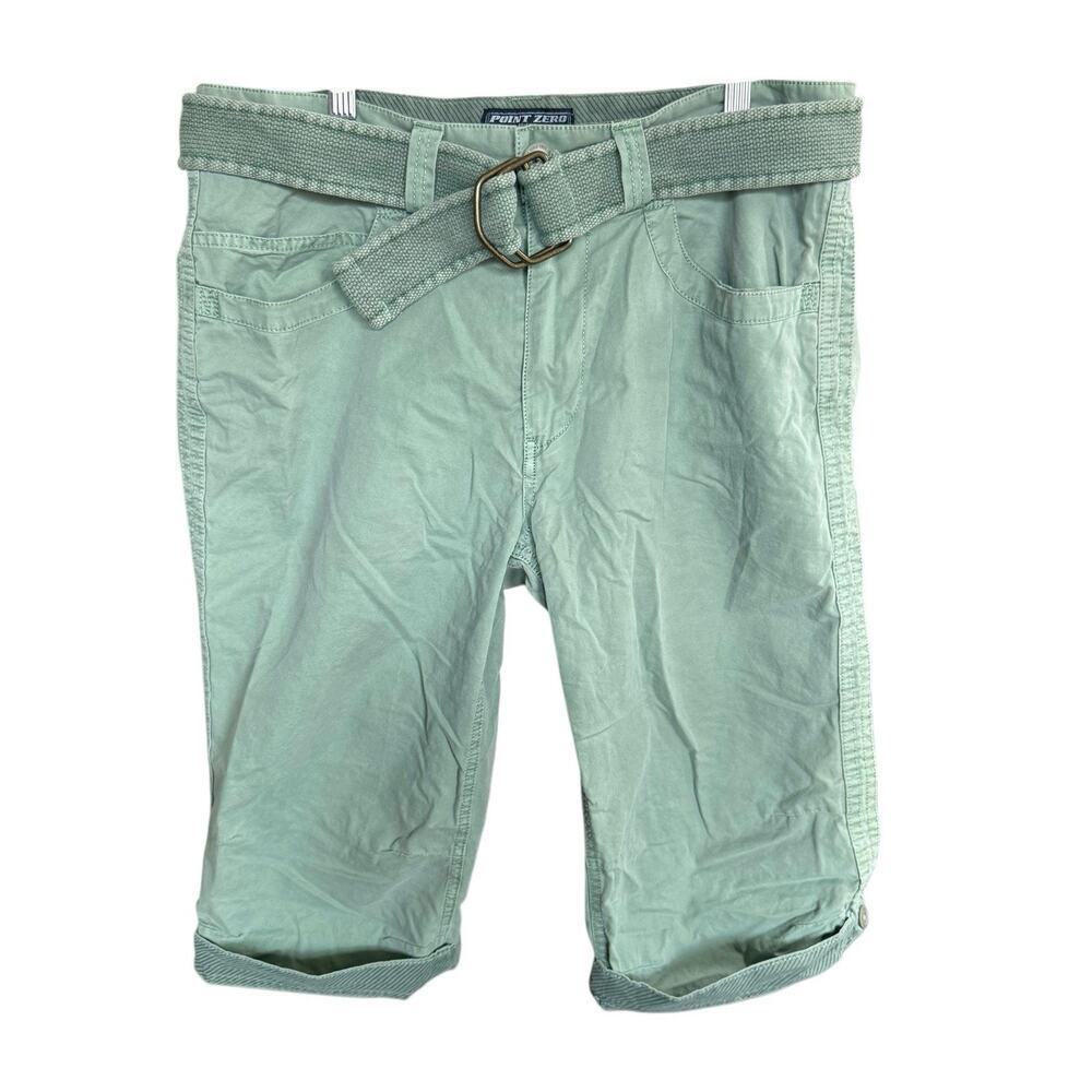 Point Zero Cargo Shorts Me Green Belted 34x15 Fishingcore Fishermancore outdoors